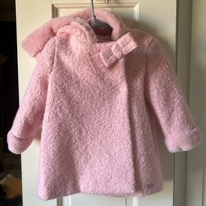 Mayoral Pink Coat with faux fur trim - size 18 mo